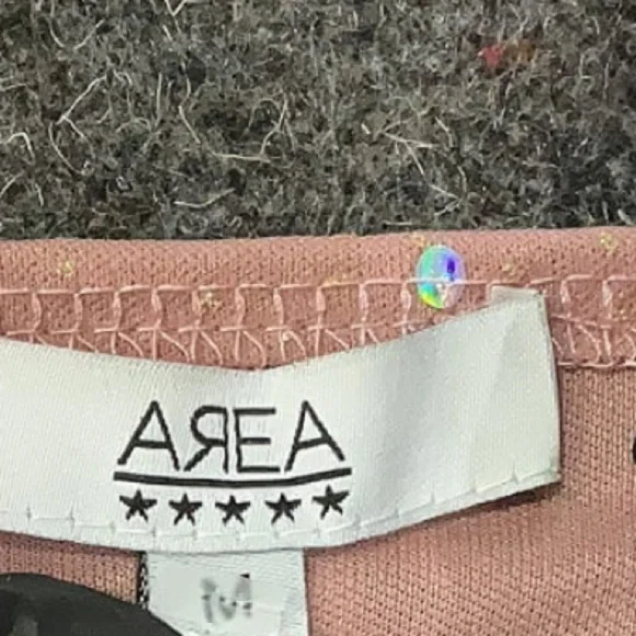 AREA STARS Stardust Pink Y2K Barbie Sheer Ruched Long Sleeve Mini Dress M - Picture 3 of 6